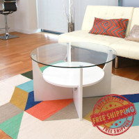 Lumisource TB-CTU W Ladder Coffee Table